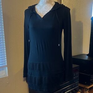 Neiman Marcus Black Hooded Sweatshirt